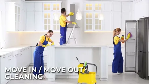 Professional move-in cleaning service preparing a new home.